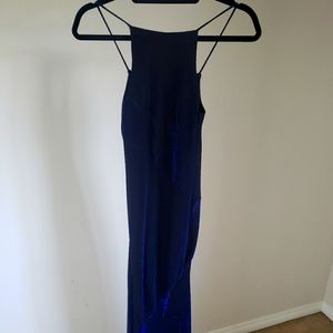 Long sparkly blue dress, size 6